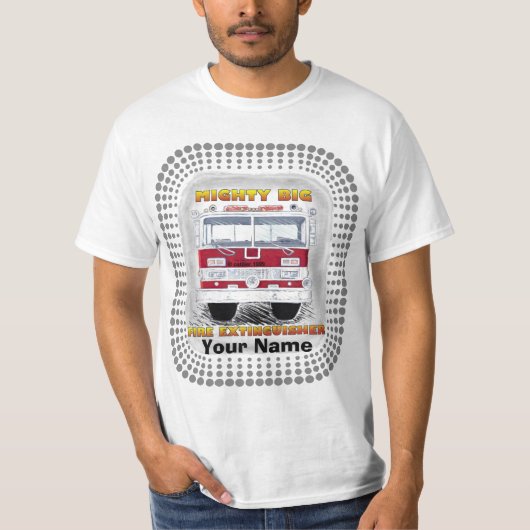 大きな消防車のTシャツ Tシャツ (正面)