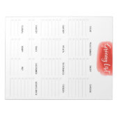 大きな涙遠くにの食料品一覧Vermillion Water color ノートパッド (正面)