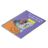 大きな渦巻き形のクラウン付きイタケノート ノートブック (左側)