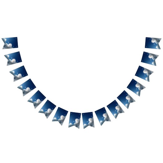 大きな湾曲した雲 バンティングフラッグ (全)