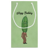 大きな漬物頭を持つ男は顔グリーンを驚かせた スモールペーパーバッグ (裏面)