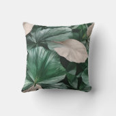 大きな濃い葉模様 クッション (裏面)