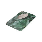 大きな濃い葉模様 バスマット (アングル)