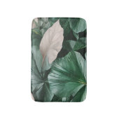 大きな濃い葉模様 バスマット (正面縦)
