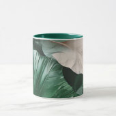 大きな濃い葉模様 マグカップ (中央)
