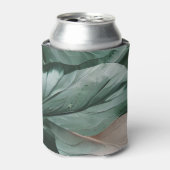 大きな濃い葉模様 缶クーラー (缶正面)