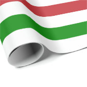 大きな濃い赤、緑と白のストライプ ラッピングペーパー (ロールコーナー)