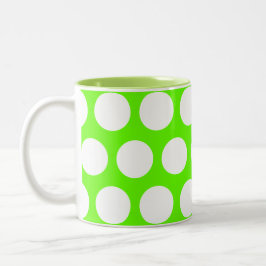 大きな点 ツートーンマグカップ