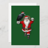 大きな烏のある甘いサンタクロース シーズンカード (正面/裏面)