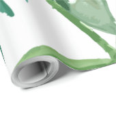 大きな熱帯モンステラとパーム葉の ラッピングペーパー (ロールコーナー)