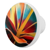 大きな熱帯花 セラミックノブ (右)