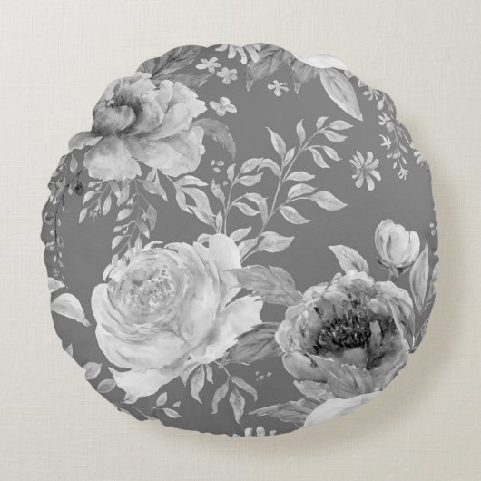 大きな牡丹 ラウンドクッション (正面)