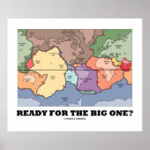 大きな物の用意は?(プレートテクトニクス世界地図) ポスター (正面)