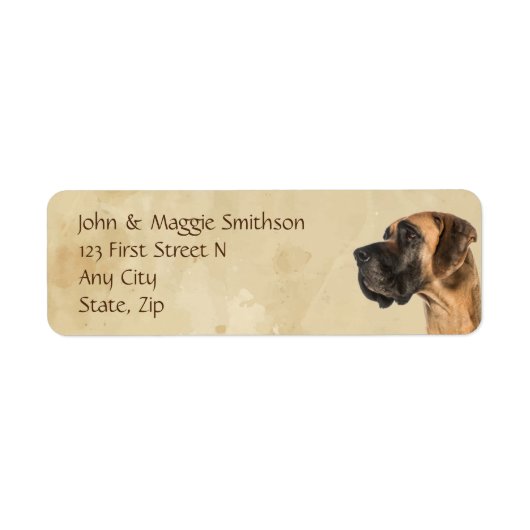 大きな犬のペット ラベル (正面)