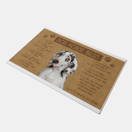 大きな犬の家の規則もしは、壊れている、それはあなたが ドアマット (アングル)