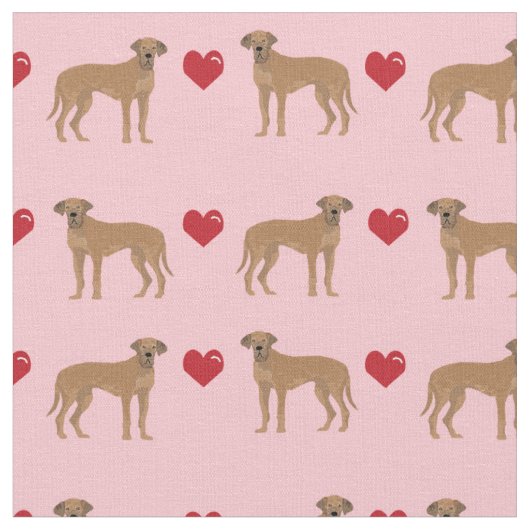 大きな犬の愛犬の子犬ハート ファブリック (クローズアップ)