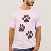 大きな犬の手のプリント Tシャツ (正面)