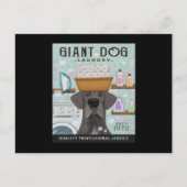 大きな犬の洗濯会社 案内ポストカード (正面)