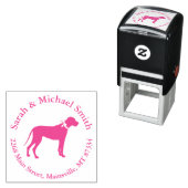 大きな犬の赤ちゃんシャワーパピーピンクガール セルフインキングスタンプ (インサイチュ)