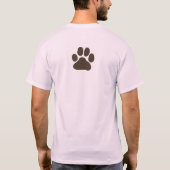 大きな犬の足跡 Tシャツ (裏面)