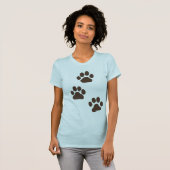 大きな犬の足跡 Tシャツ (正面フル)