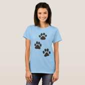 大きな犬の足跡 Tシャツ (正面フル)