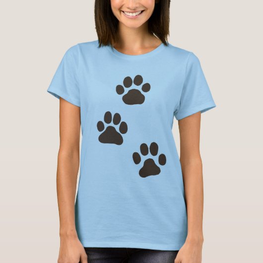 大きな犬の足跡 Tシャツ (正面)