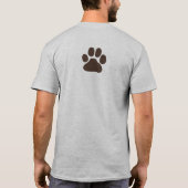 大きな犬の足跡 Tシャツ (裏面)