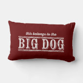 大きな犬のTシャツ腰枕 ランバークッション (裏面)