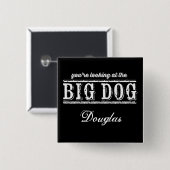 大きな犬ボタン 缶バッジ (正面&裏面)