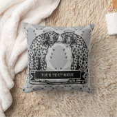 大きな猫のチータのアールデコのハリウッドの執権期間のスタイル クッション (ブランケット)