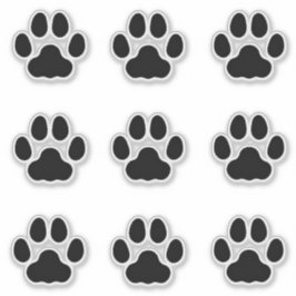 大きな猫の手が黒い動物のトラックのデカールをプリント シール