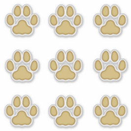 大きな猫の足プリントTan Animalトラックデカール シール