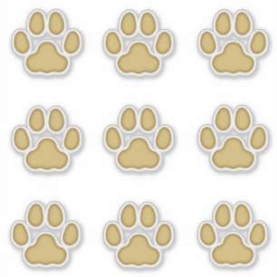大きな猫の足プリントTan Animalトラックデカール シール
