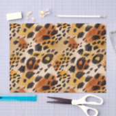 大きな猫アニマルプリント 薄葉紙 (クラフト)