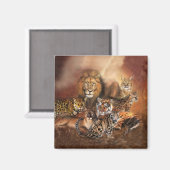 大きな猫アートマグネット マグネット (正面/裏面)