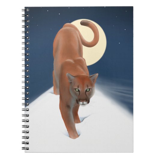 大きな猫インザウィンタースノーマウンテンライオン ノートブック (正面)
