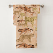 大きな猫オンピーチ水玉模様 バスタオルセット (インサイチュ)