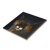 大きな猫クーガーマウンテンリオンアートデザイン タイル (側面)