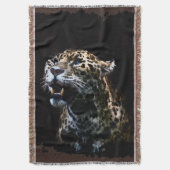 大きな猫ジャガー斑点パンサー野生動物 スローブランケット (正面縦)