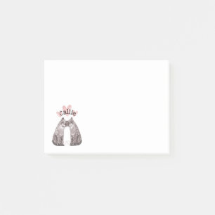 大きな猫スナグルズあなたの名前を追加 ポストイット