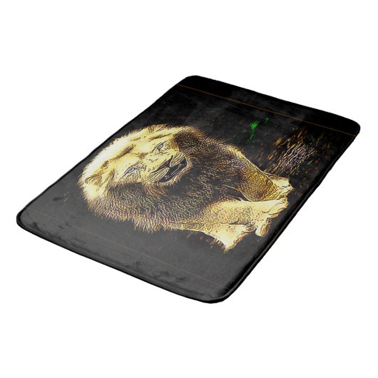 大きな猫モデル：ボスライオン01-02 バスマット (アングル)