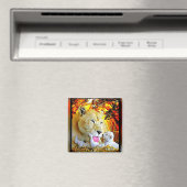 大きな猫モデル： Lioness and Cubs 01 マグネット (インサイチュ (食洗機))