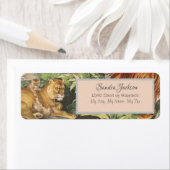 大きな猫ライオンタイガーなど、ジャングルジェンダーニュートラルBab ラベル (インサイチュ)