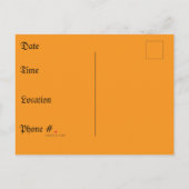 大きな猫リトルキャットハロウィーン インビテーションポストカード (裏面)