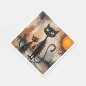 大きな猫リトルキャットハロウィーン スタンダードランチョンナプキン (角)