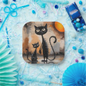 大きな猫リトルキャットハロウィーン ペーパープレート (パーティー)