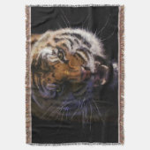 大きな猫愛好家の野生動物のための成長ベンガルタイガー スローブランケット (正面縦)