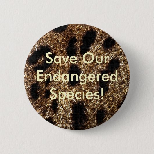 大きな猫絶滅危惧種群 缶バッジ (正面)