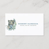 大きな猫野生動物イラストレーション 名刺 (正面)